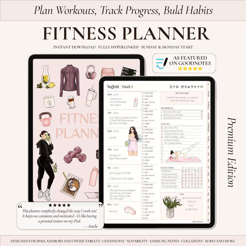 Glow Up Fitness Planner